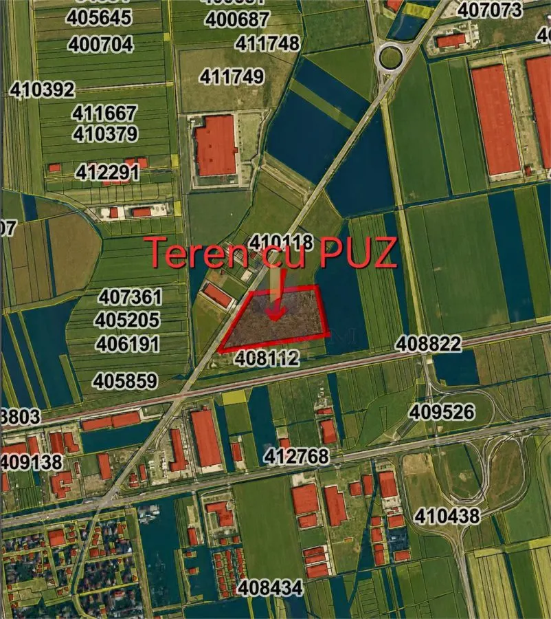 Teren cu PUZ Lidl Ghiroda Aeroport cu regim inaltime P+3E . - foto 3
