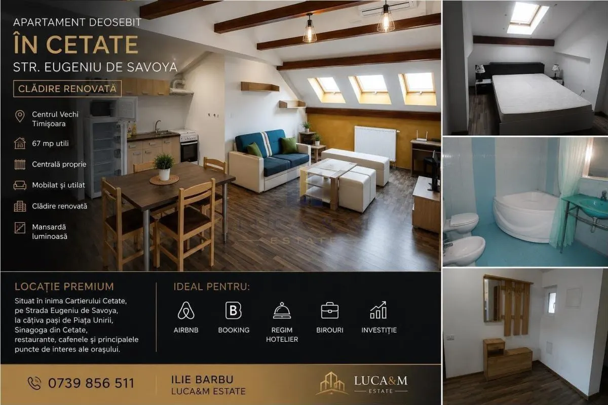 Apartament cu atmosfera aparte in Cetate - Str. Eugeniu de Savoya - Clădire renovata - foto 1
