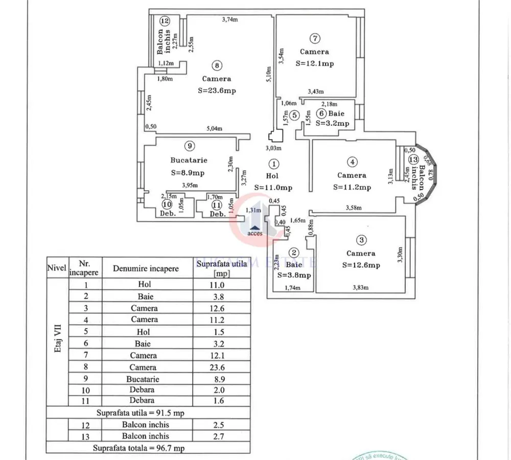 Apartament 4 camere , Zona Modern ,Bd. Simion Barnutiu ,Badea Cartan. - foto 7