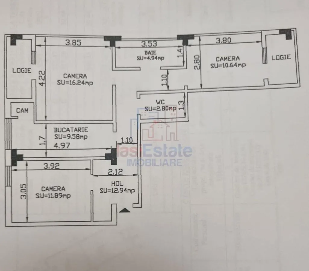 شقة بـ 3 غرف نوم، منطقة بودول دي فير، ياش - foto 1