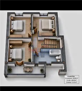 Maison Individuelle P+1 à Vendre à Vișan-Bărnova avec Vues Panoramiques - foto 7