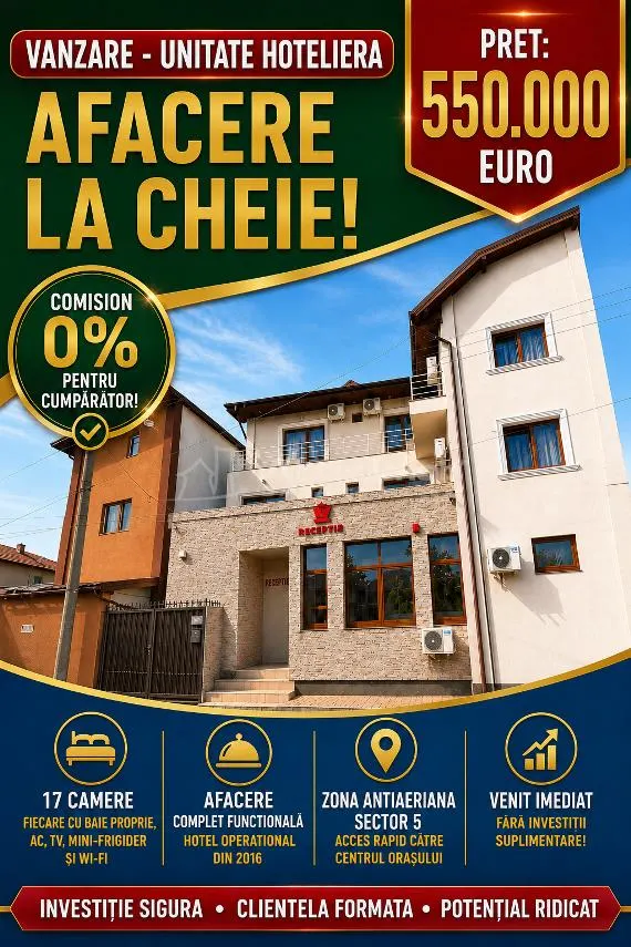 Hotel for sale in Bucuresti, Antiaeriana area - foto 1