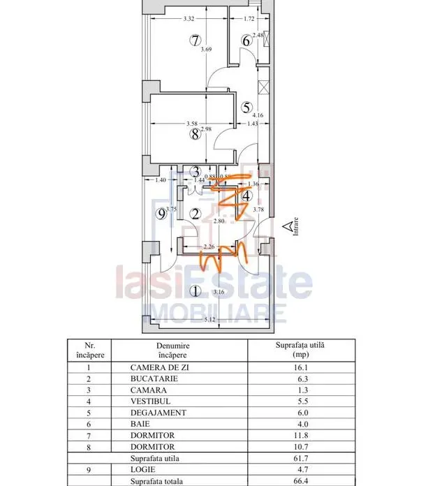 Appartement 3 Chambres, 67 m², Rénové – Centru, Anastasie Panu - foto 1
