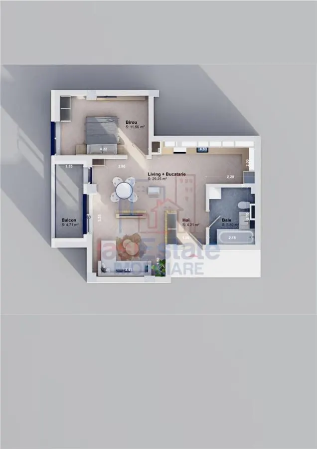 Apartament cu doua camere Rediu cu vedere la lac - foto 6