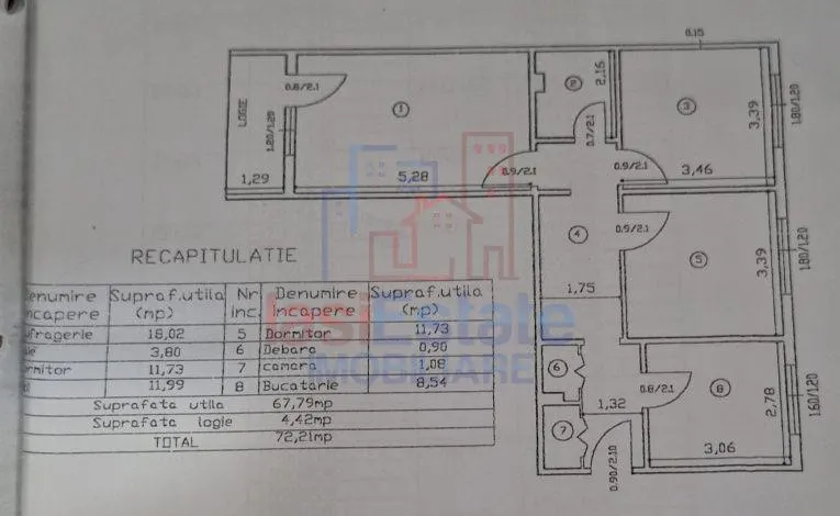 Appartement Trois Chambres, Quartier Mircea cel Batran - foto 8