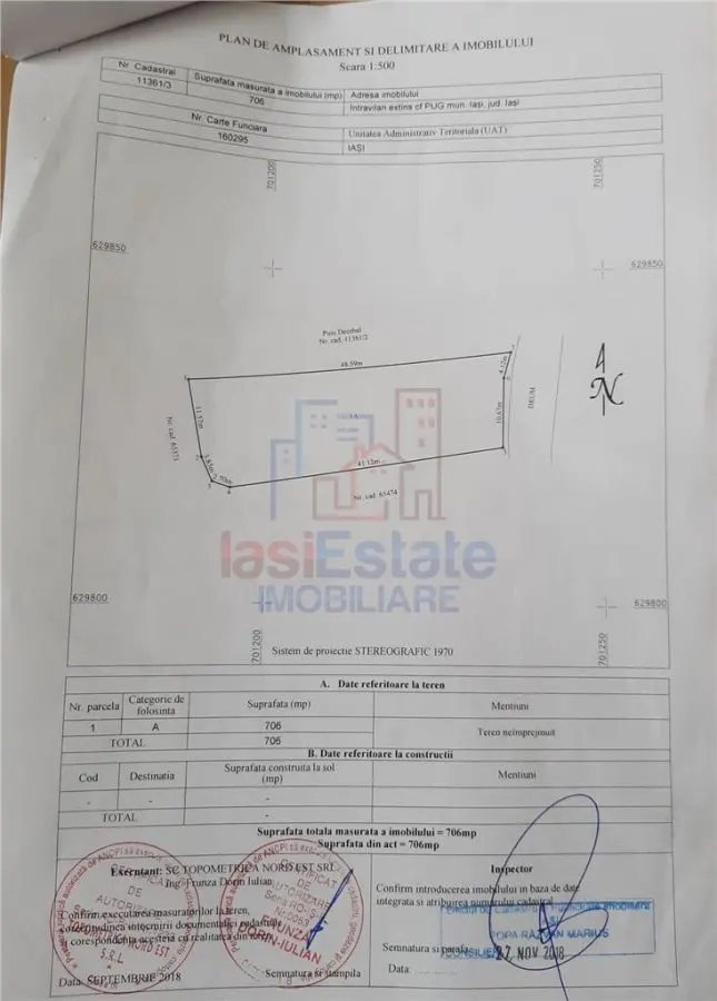Vladiceni Land Plot 1,480 sqm, 200m from Trei Fantani Street - foto 7