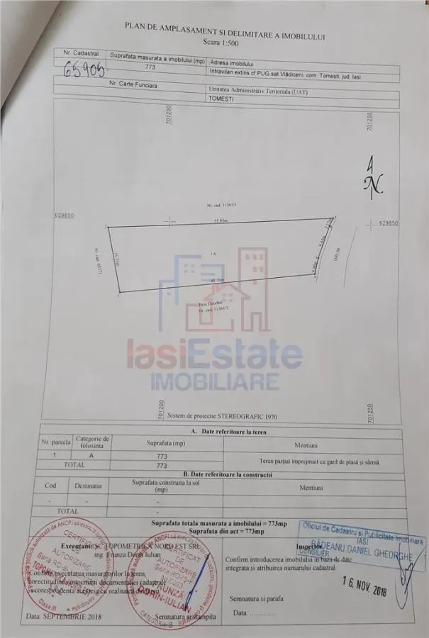 Vladiceni Land Plot 1,480 sqm, 200m from Trei Fantani Street - foto 8
