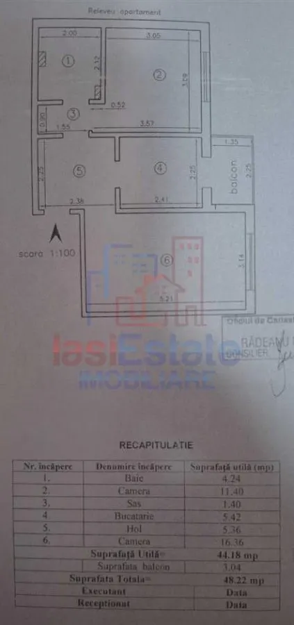 Zona Dacia Apartament 2 camere decomandat etaj 2 mobilat si utilat - foto 6