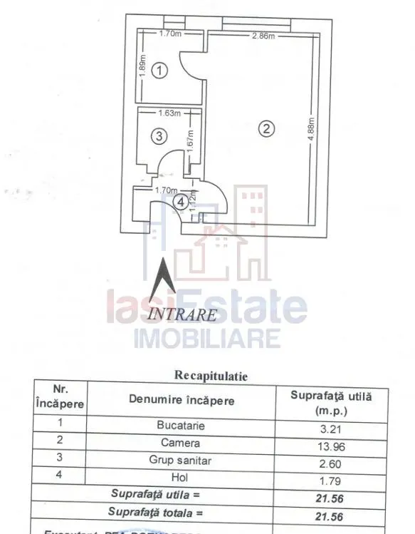 Pacurari - Garsoniera in bloc de apartamente - etaj 2 - foto 1
