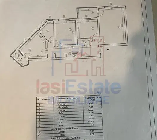 Apartamento de 3 Dormitorios, Distribución Independiente, 71 m², Planta Baja, CUG - Rond Vechi - foto 8