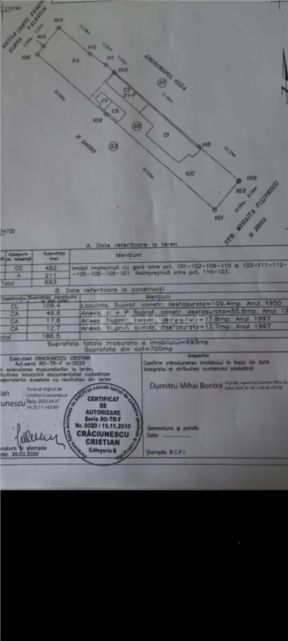 CASA si teren vis a vis de Policlinica str. M.Filipescu - foto 3