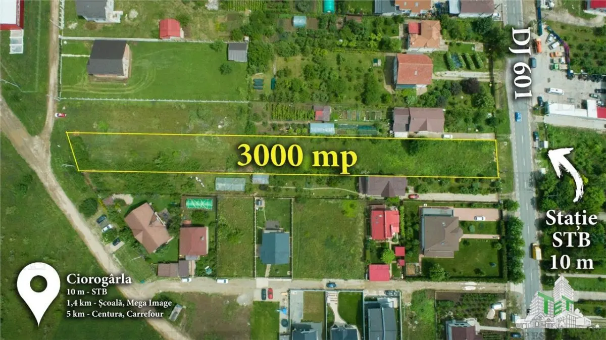 Teren 3000mp stradal cu toate utilitatile 10 minute de Bucuresti! - foto 1
