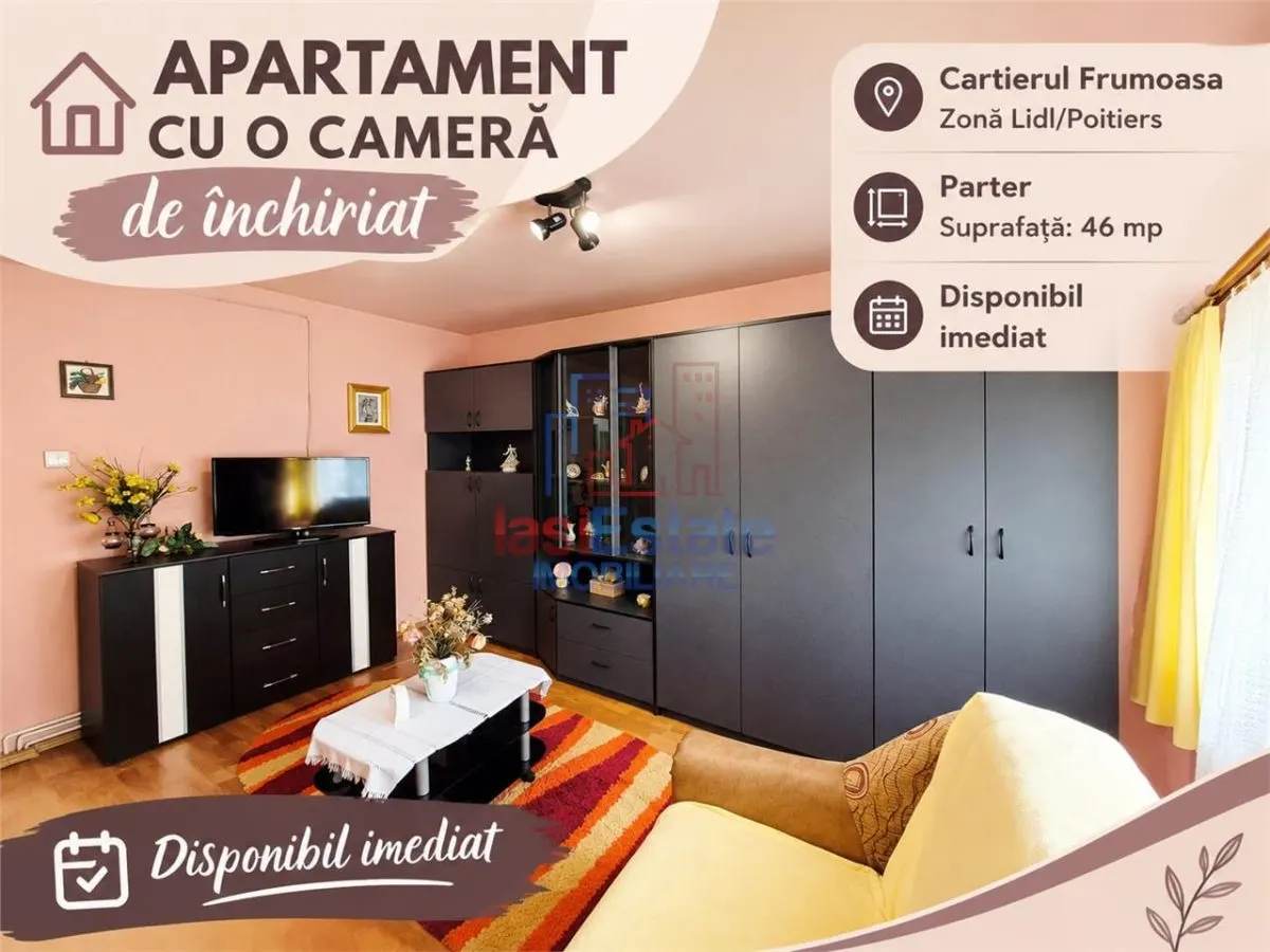 Apartament cu o camera de inchiriat in Frumoasa - foto 1