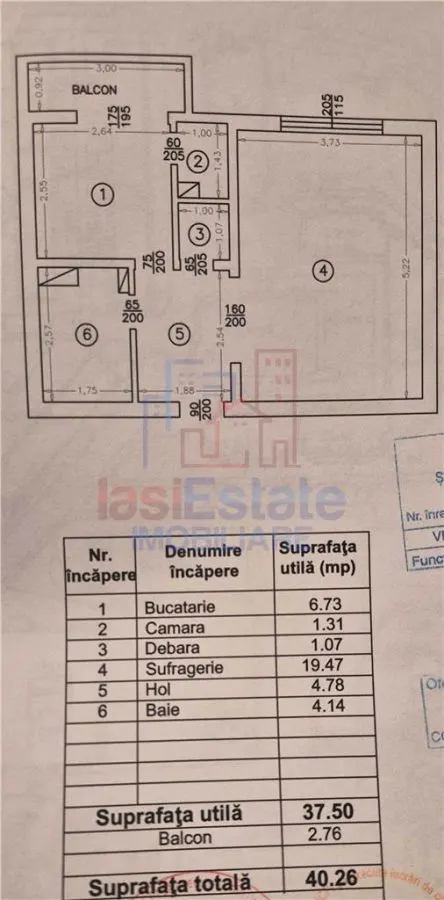 Apartament 1 camera, 40 mp, decomandat, etaj 2 - Dacia - foto 7