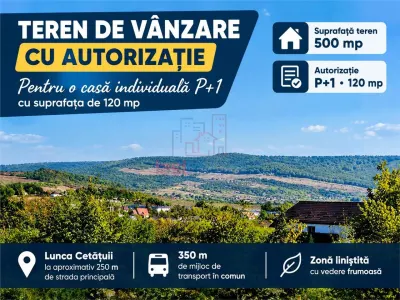 Teren de vanzare cu autorizatie in Lunca Cetatuii - Ciurea