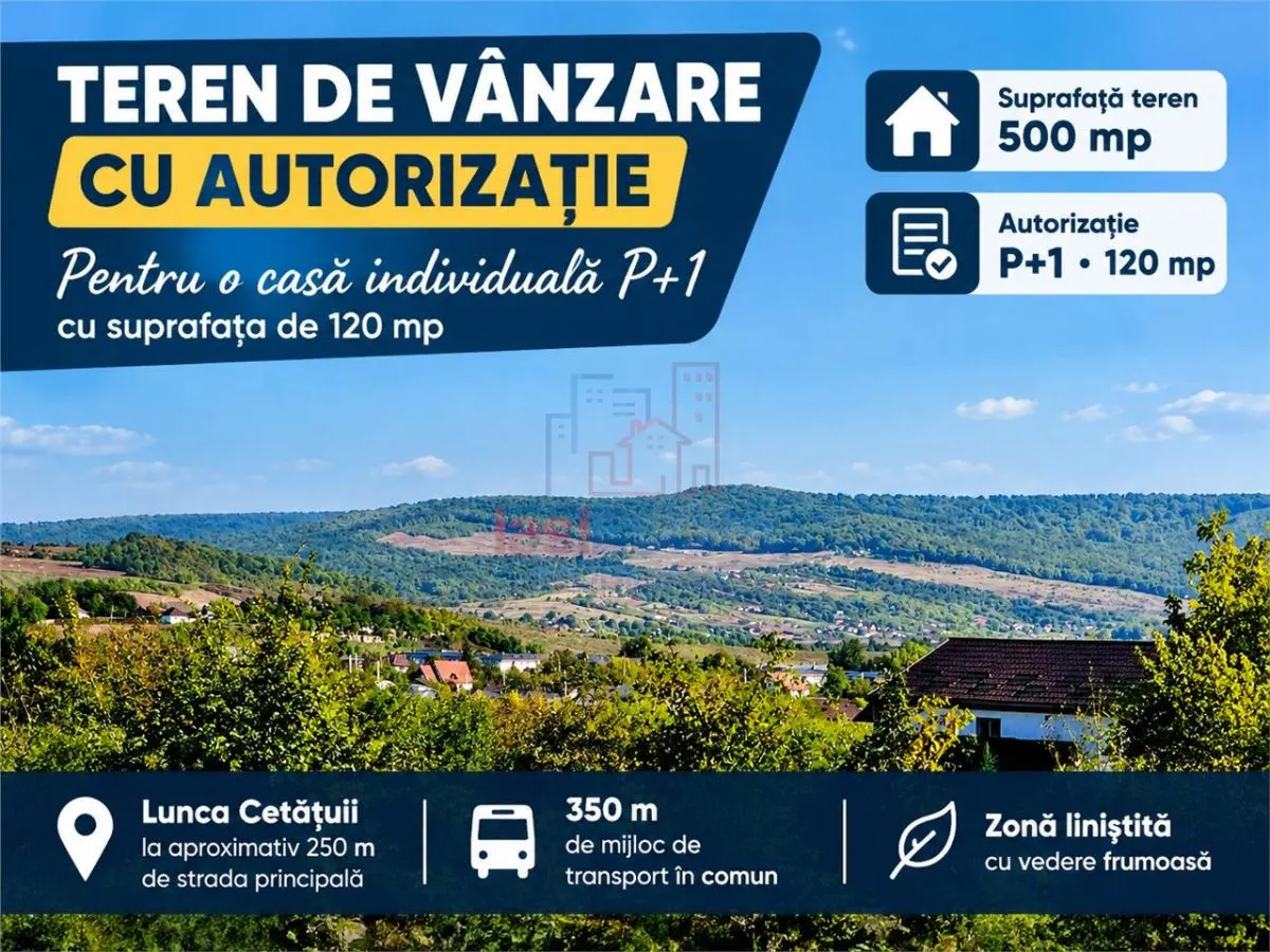 Teren de vanzare cu autorizatie in Lunca Cetatuii - foto 1