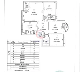 Apartament 4 camere , Zona Modern ,Bd. Simion Barnutiu ,Badea Cartan,Medicina - foto 7