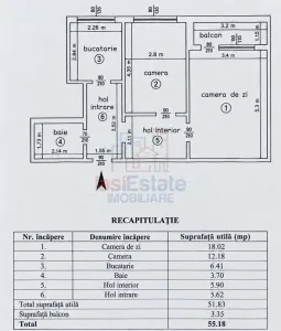 Apartment with 2 bedrooms for sale 55 sqm in Iasi, Alexandru cel Bun area - foto 6