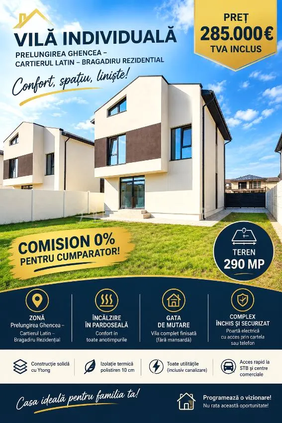 Vanzare - Casa Individuala - Vila P+1+M - Prelungirea Ghencea - Cartierul Latin - 285000E TVA INCLUS - Comision 0 ! - foto 1