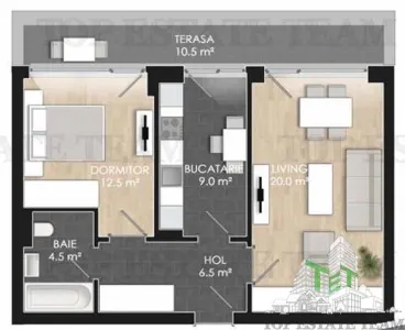 Apartamento de 2 Dormitorios en Venta en Complejo con Piscina y Parque, Sector 1 Norte - foto 9
