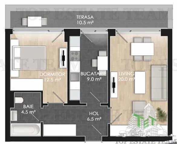 Apartamento de 2 Dormitorios en Venta en Complejo con Piscina y Parque, Sector 1 Norte - foto 9