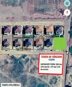 Terrain 500 m², Prêt à la Construction, Vișan - Visan