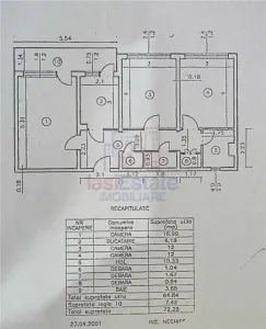Apartament 3 camere decomandat zona Podu Ros - Centrala proprie - Iasi