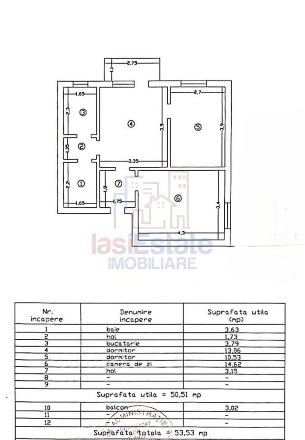 三居室公寓，三层 - 波都罗斯，亚什市 - Iasi