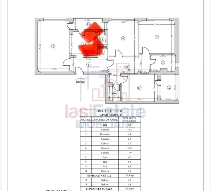 4-Bedroom Split-Layout Apartment, Central Iași - foto 1