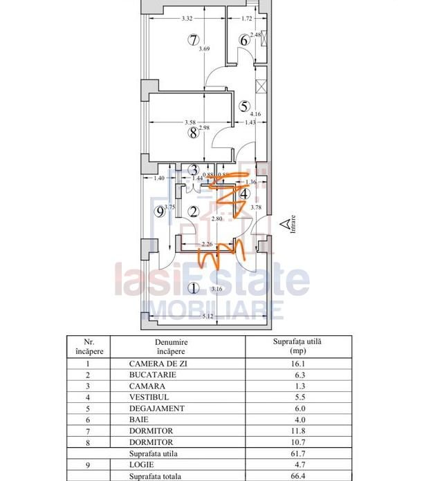 Apartament 3 camere Centru - Anastasie Panu - Iasi